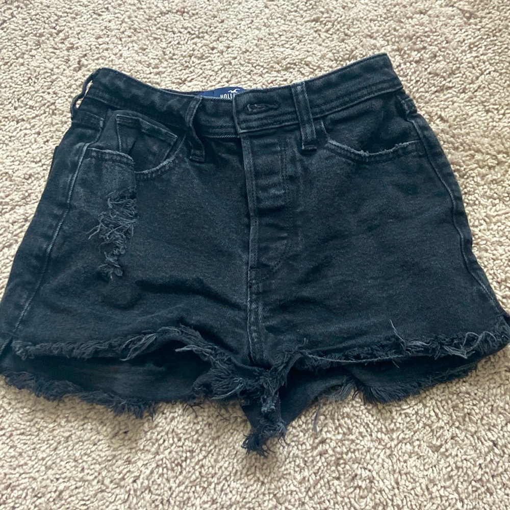 Black Hollister Jean Shorts